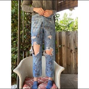 Lucky Brand STATEMENT Cropped Boyfriend Jeans